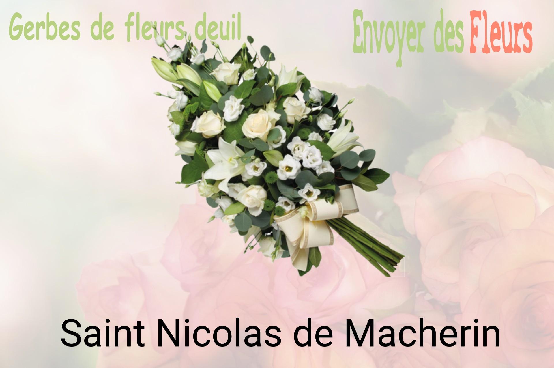 Gerbe de fleurs de deuil livrée à Saint-Nicolas-de-Macherin